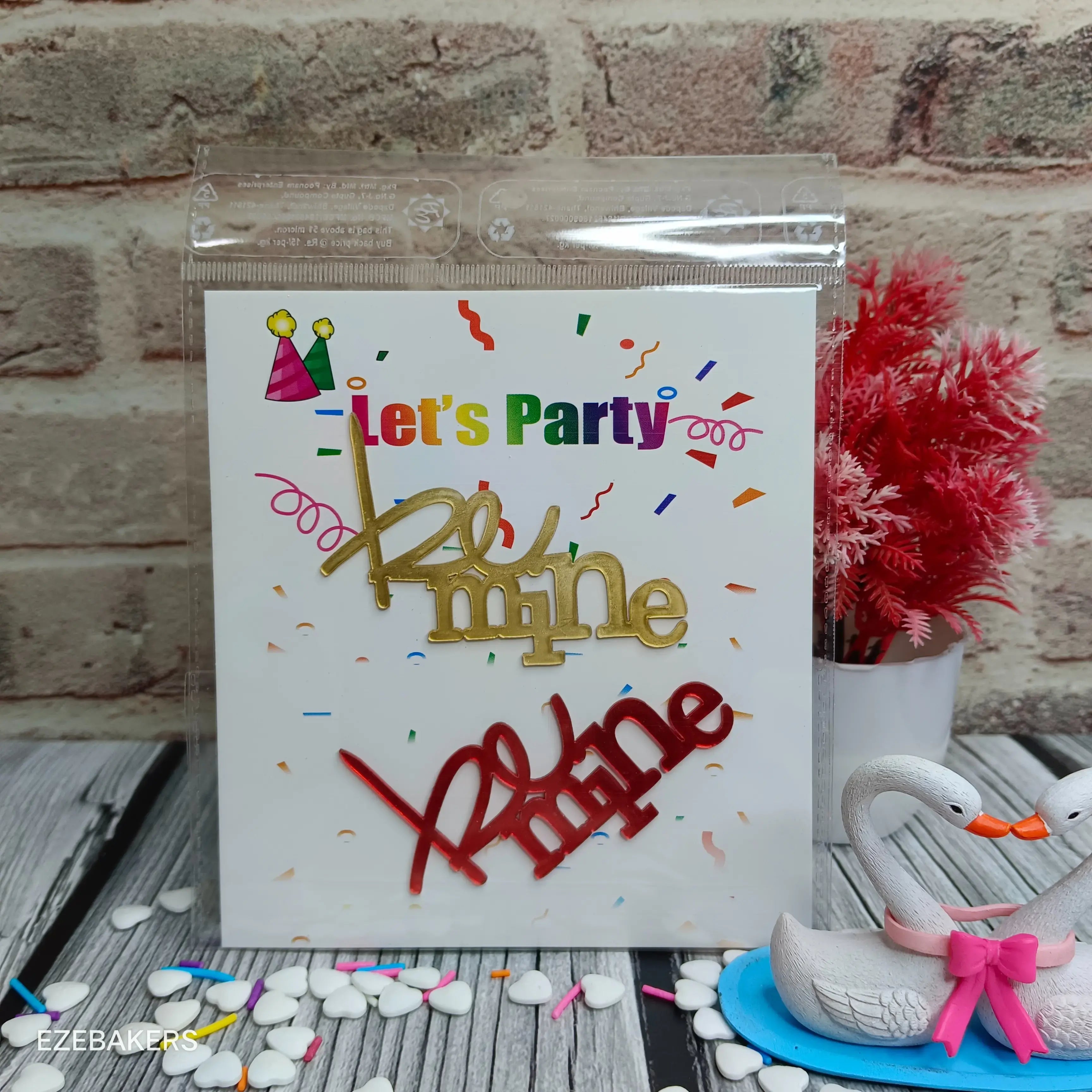 Acrylic You Are Mine Cake Topper 2 Piece Set TPR226