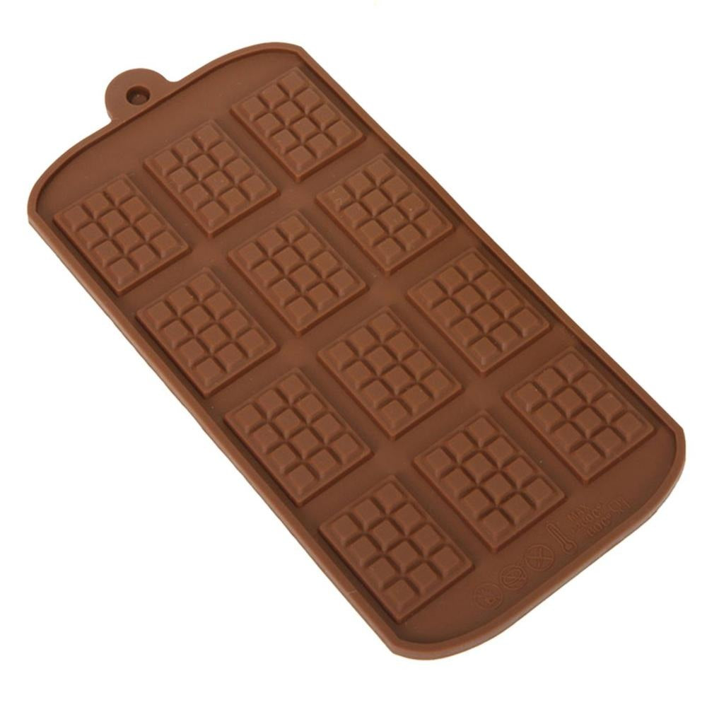 12 Cavity Silicone Chocolate Bar Mold (moq - 10 Pieces) CM093