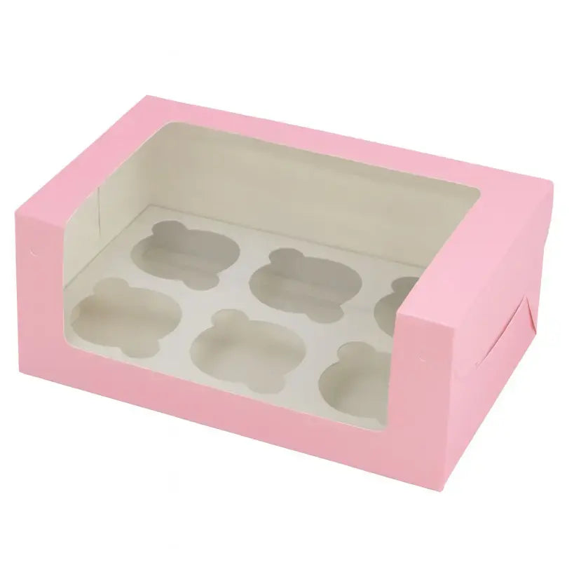 Window Bakery Box Set with Cavity Inserts – 5 Sizes | 50 Pieces packet
