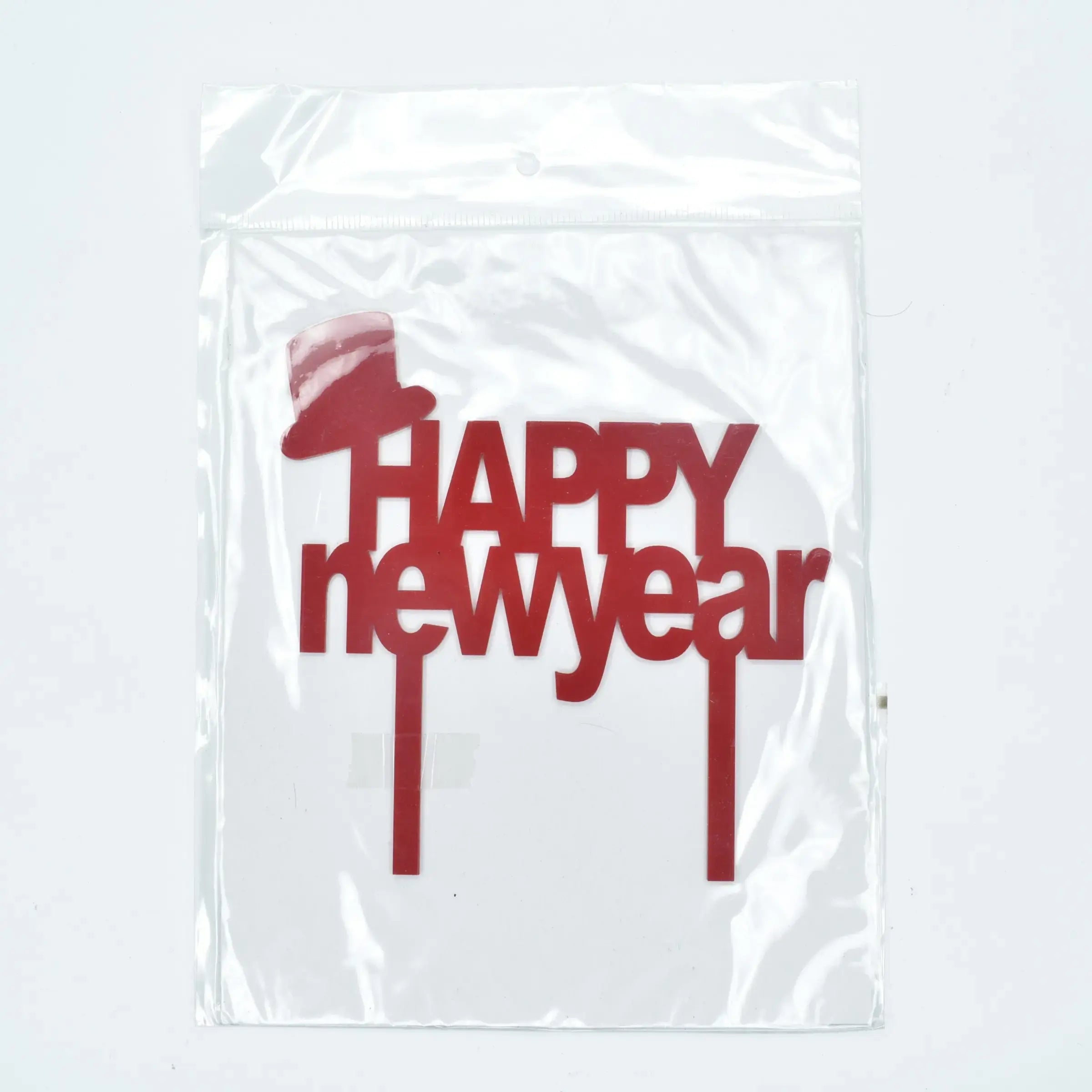 Happy New Year Textual Cake Topper Design 6  TPR185