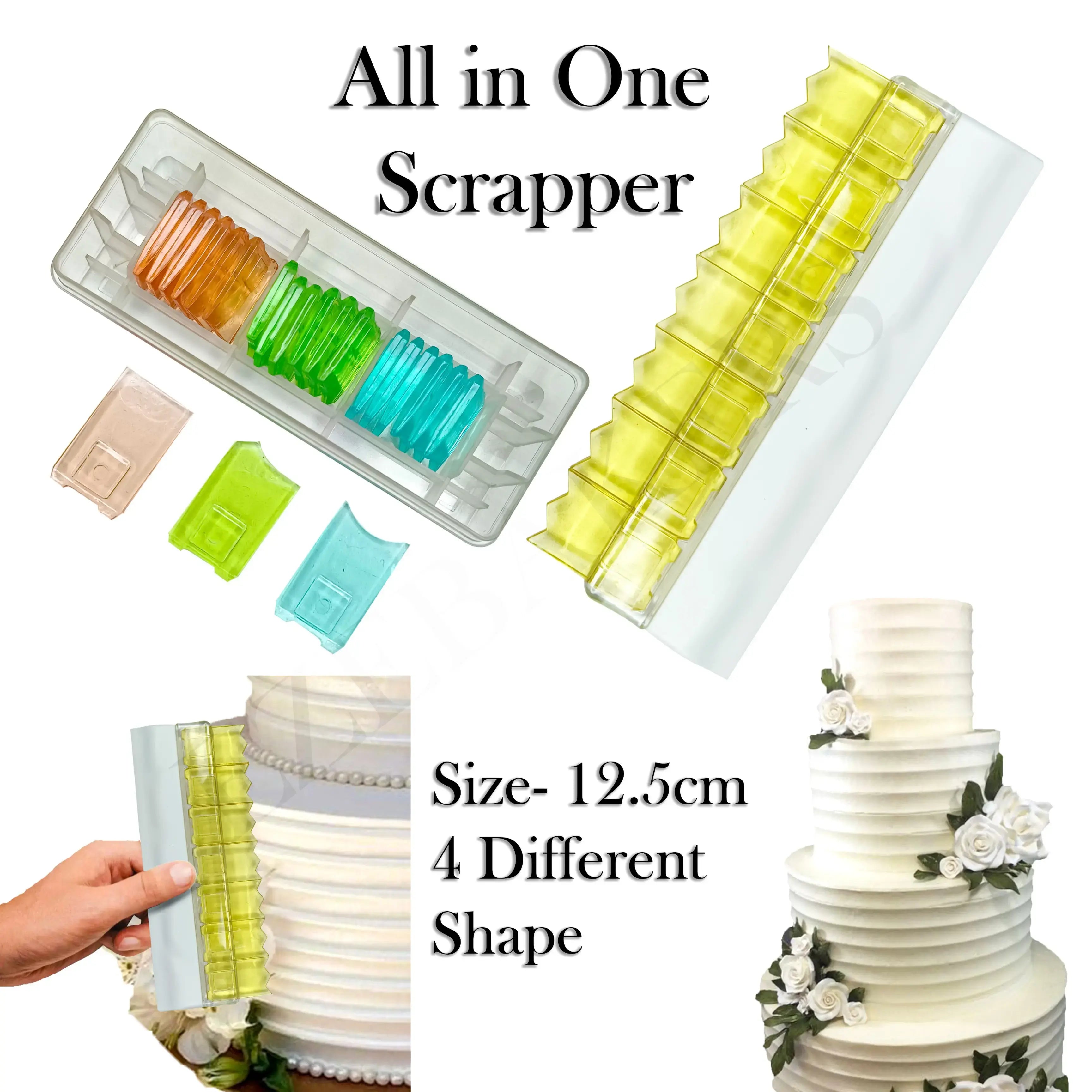 Cake Icing Comb All In One Scrapper 4 Different Styles 28pcs BT250