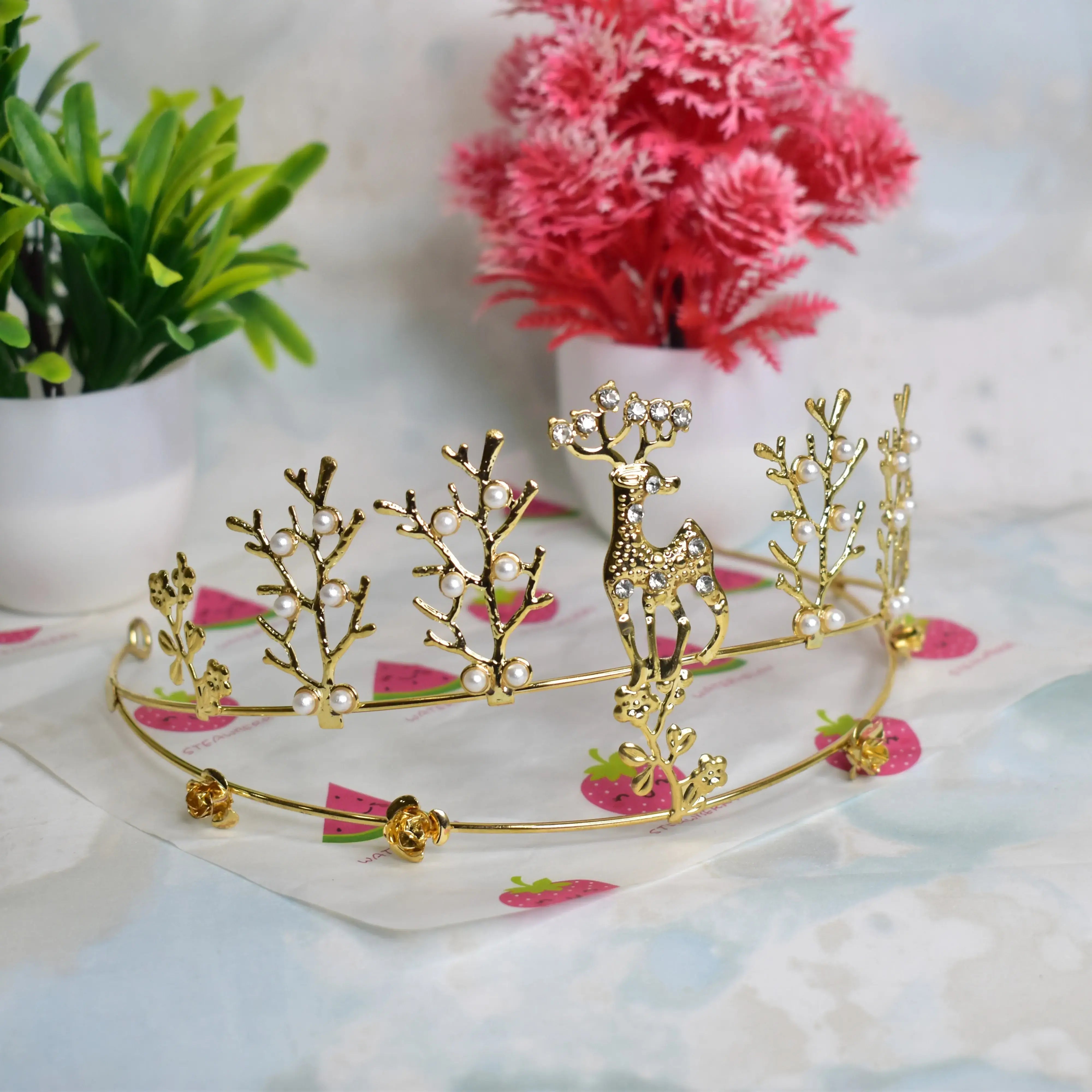 Reindeer Princess Crown Topper  TPR081
