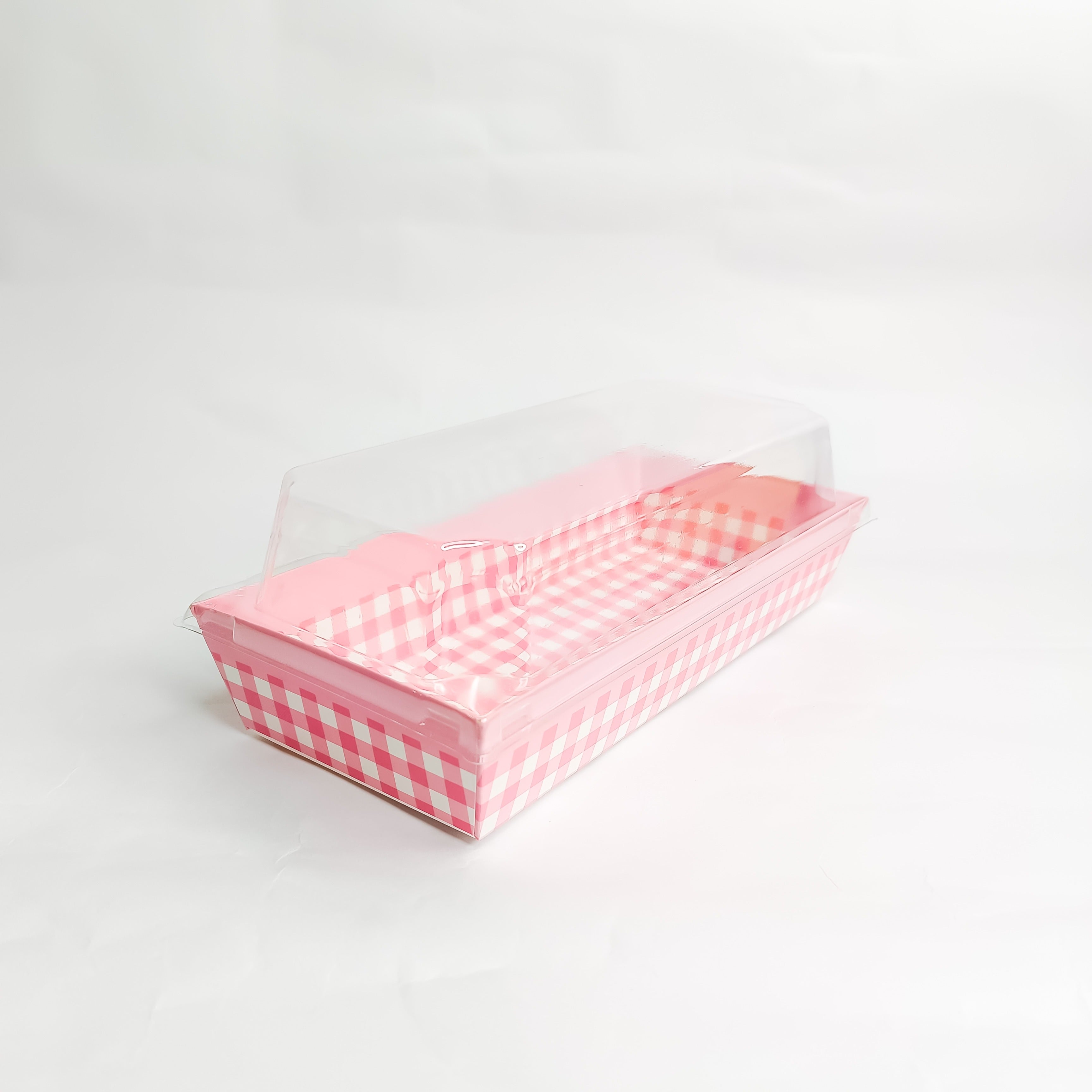 Christmas Rectangular Loaf mold Liner With Lid | Pack Of 10pcs CL023