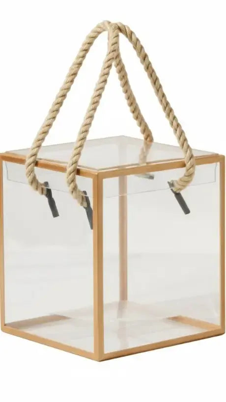 BT295A Small Square Hamper Bag Clear Display Box