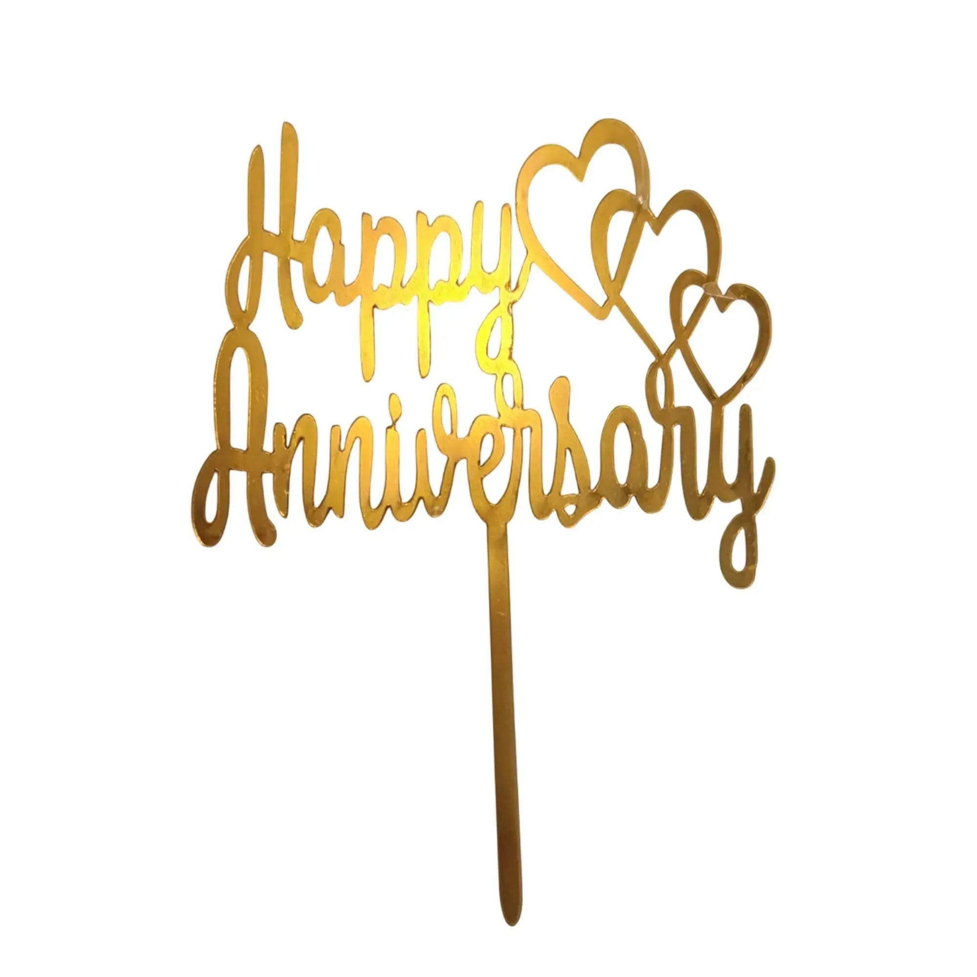 TPR118 Mixed Design Happy Anniversary Acrylic Cake Topper | Assorted Designs
