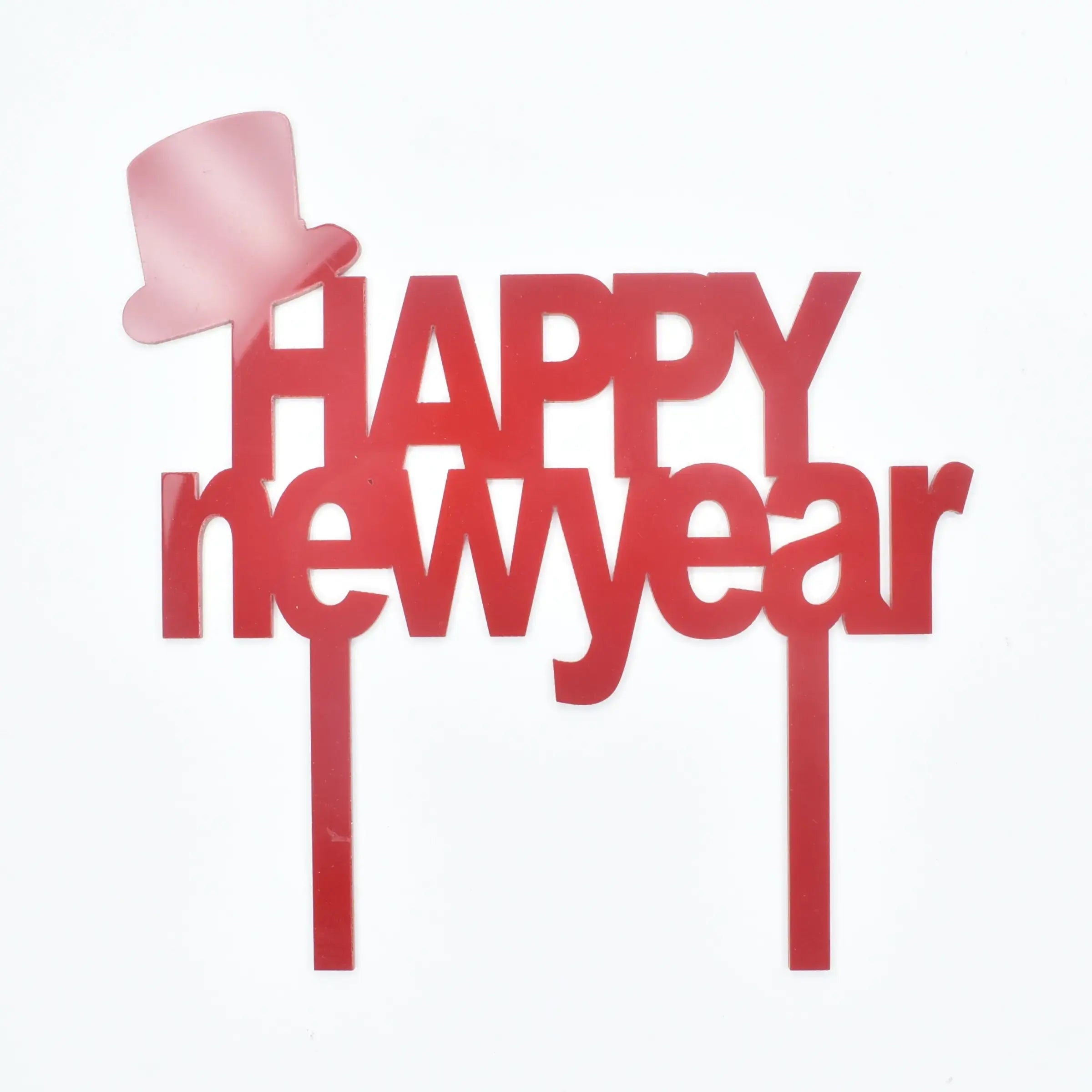 Happy New Year Textual Cake Topper Design 6  TPR185