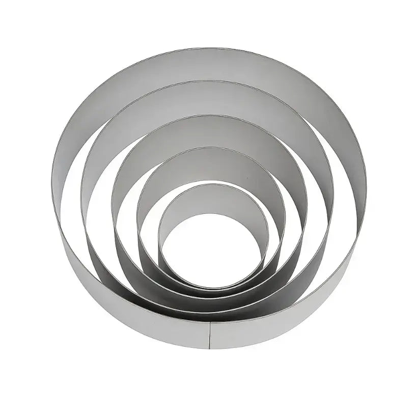 Round Cake Ring Mold – Set of 6 Stainless Steel Mousse & Layered Cake Molds | BT252