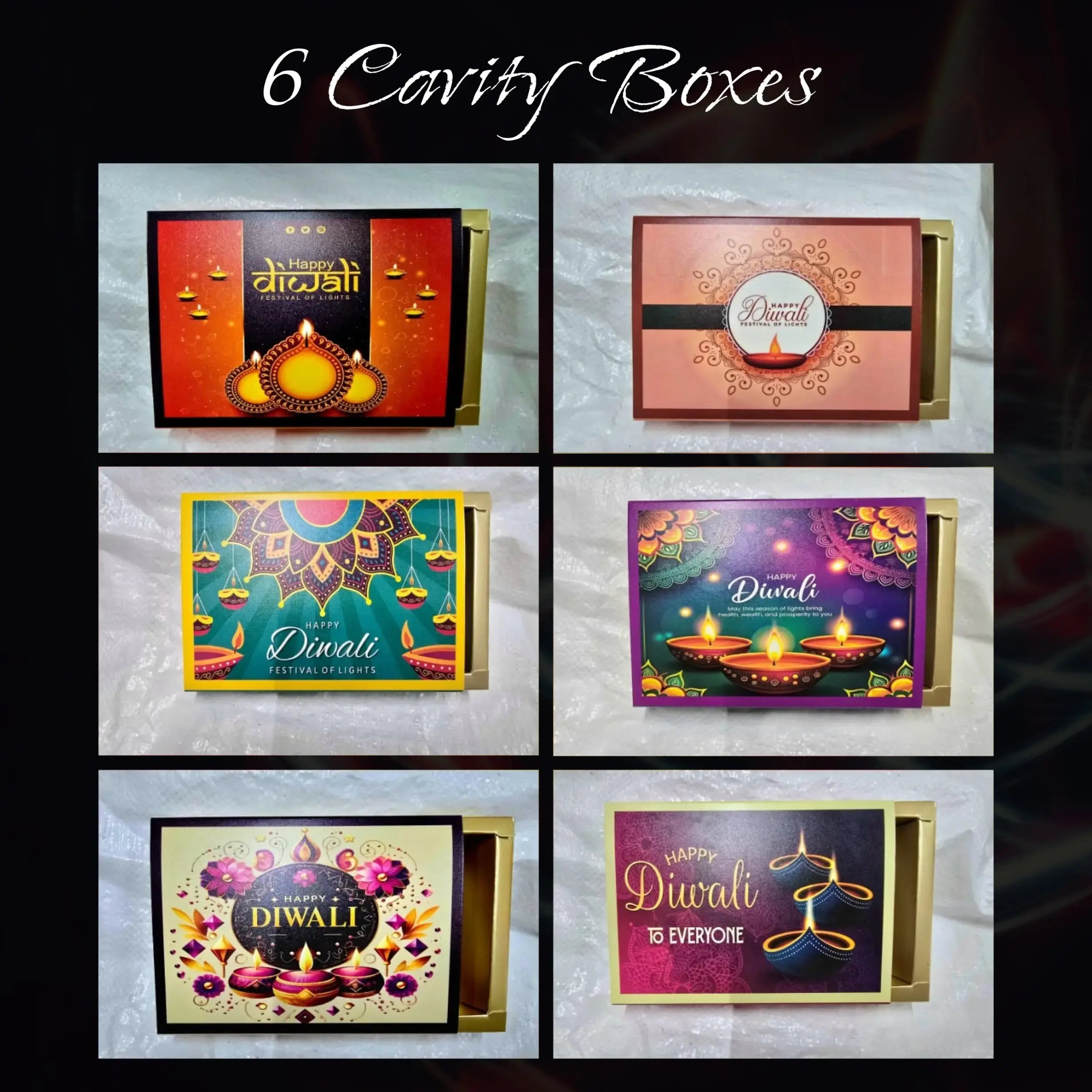 Diwali Chocolate Box – 6 Cavity Design | CB029