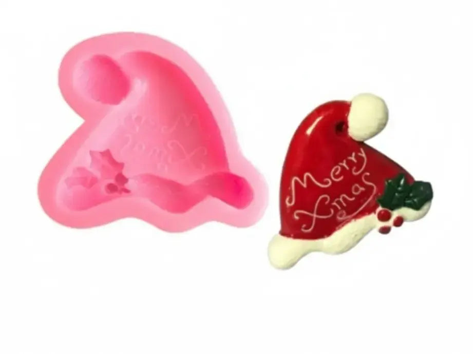 Merry Christmas Santa Hat Silicone Mold – Cake Decorating & Resin Art | FM147