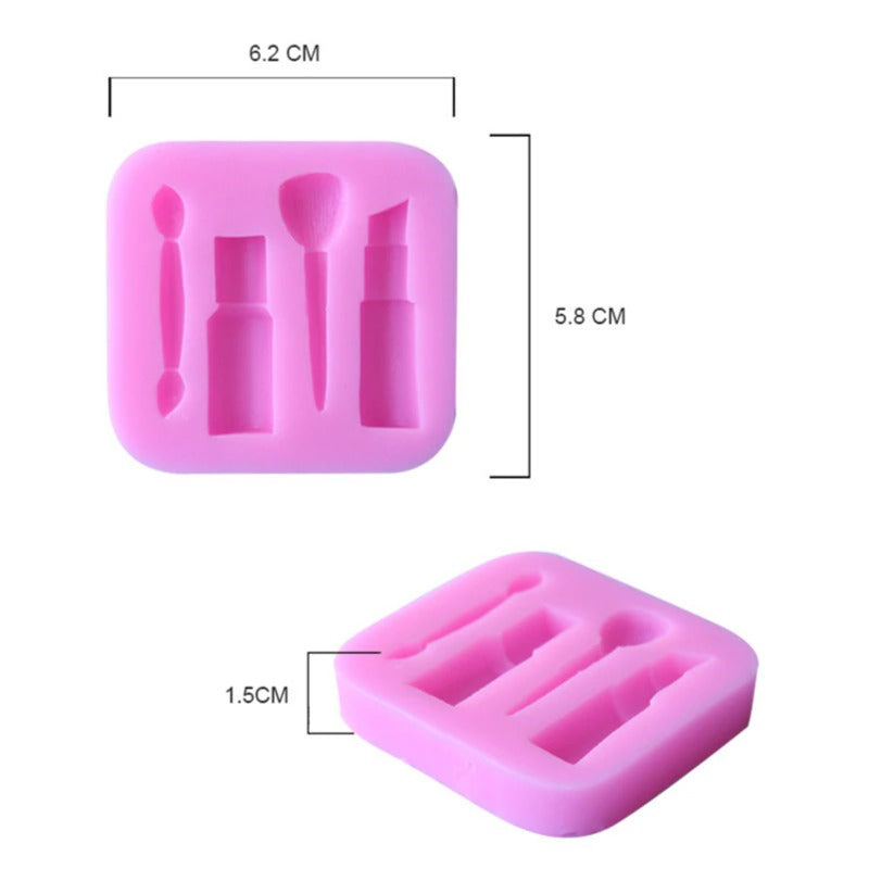 FM060 Makeup Design Lipstick Fondant Cake Molds