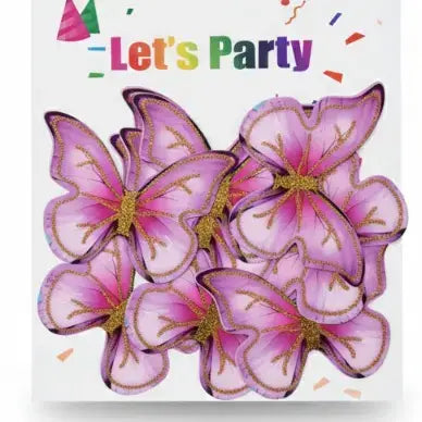 Cake Decoration: TPR233 3D Glitter Butterfly Toppers