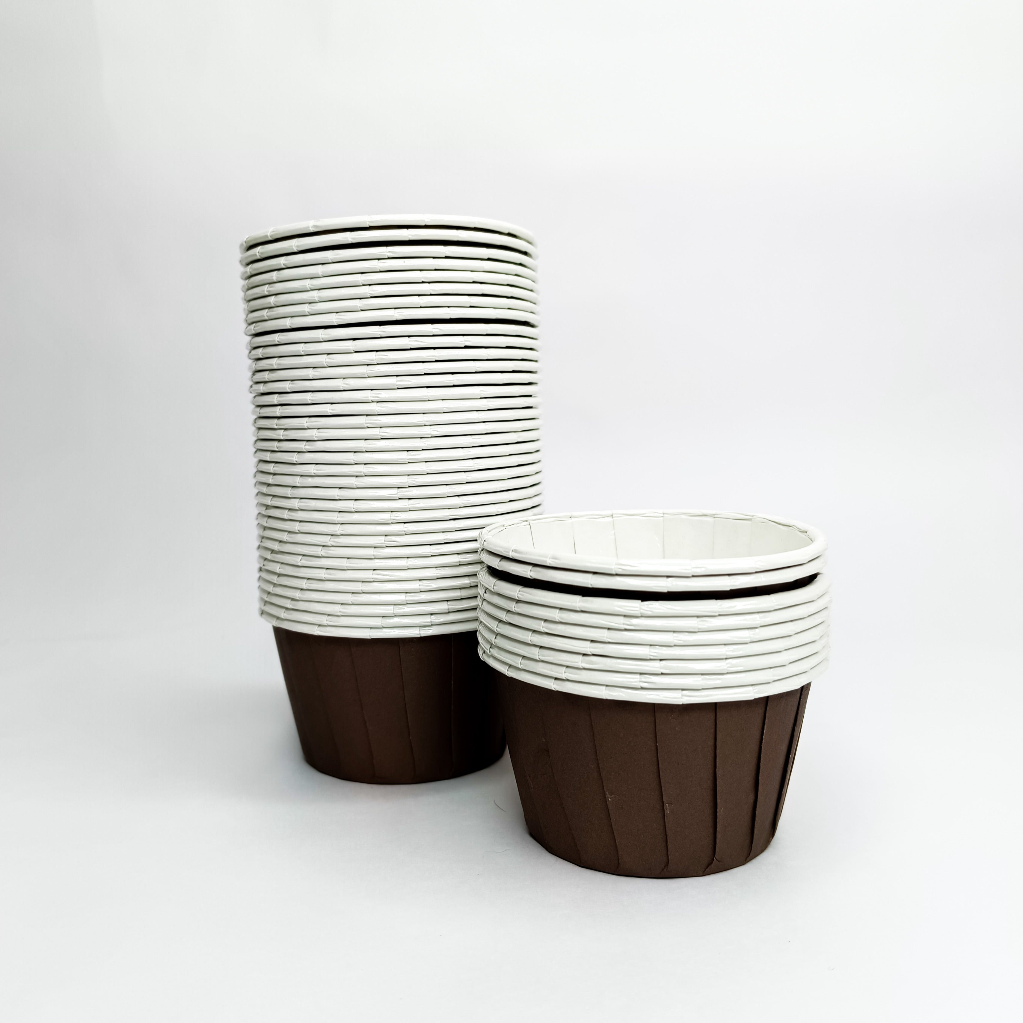 100 Pcs Color Cup Cake Cups [dark brown] CL032