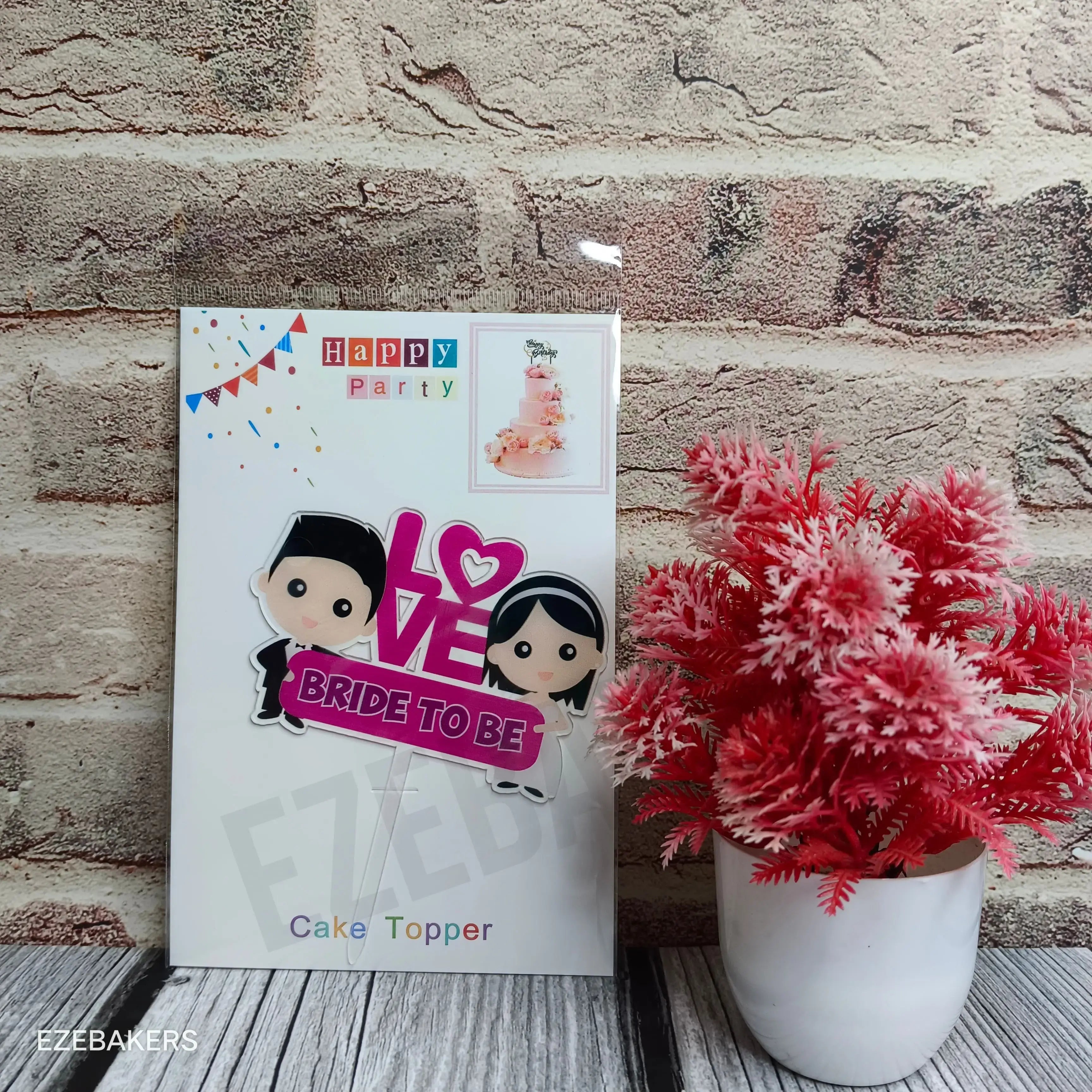 Acrylic Bride To Be Cake Topper 5 TPR233