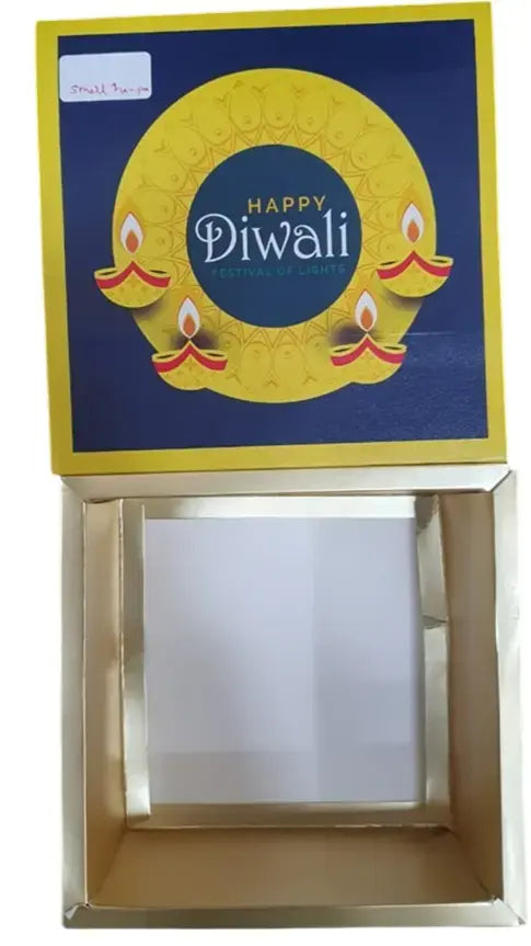 Small Diwali Hamper Boxes – 7 x 7 x 3 Inches | Pack of 10 | CB034