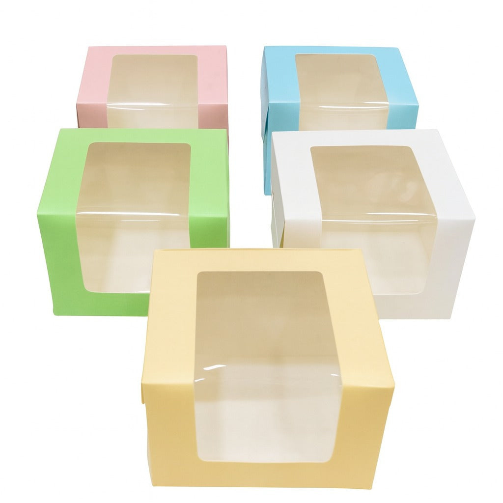 Brownie Box with Transparent Window – Kraft Paper Dessert Packaging | CB007