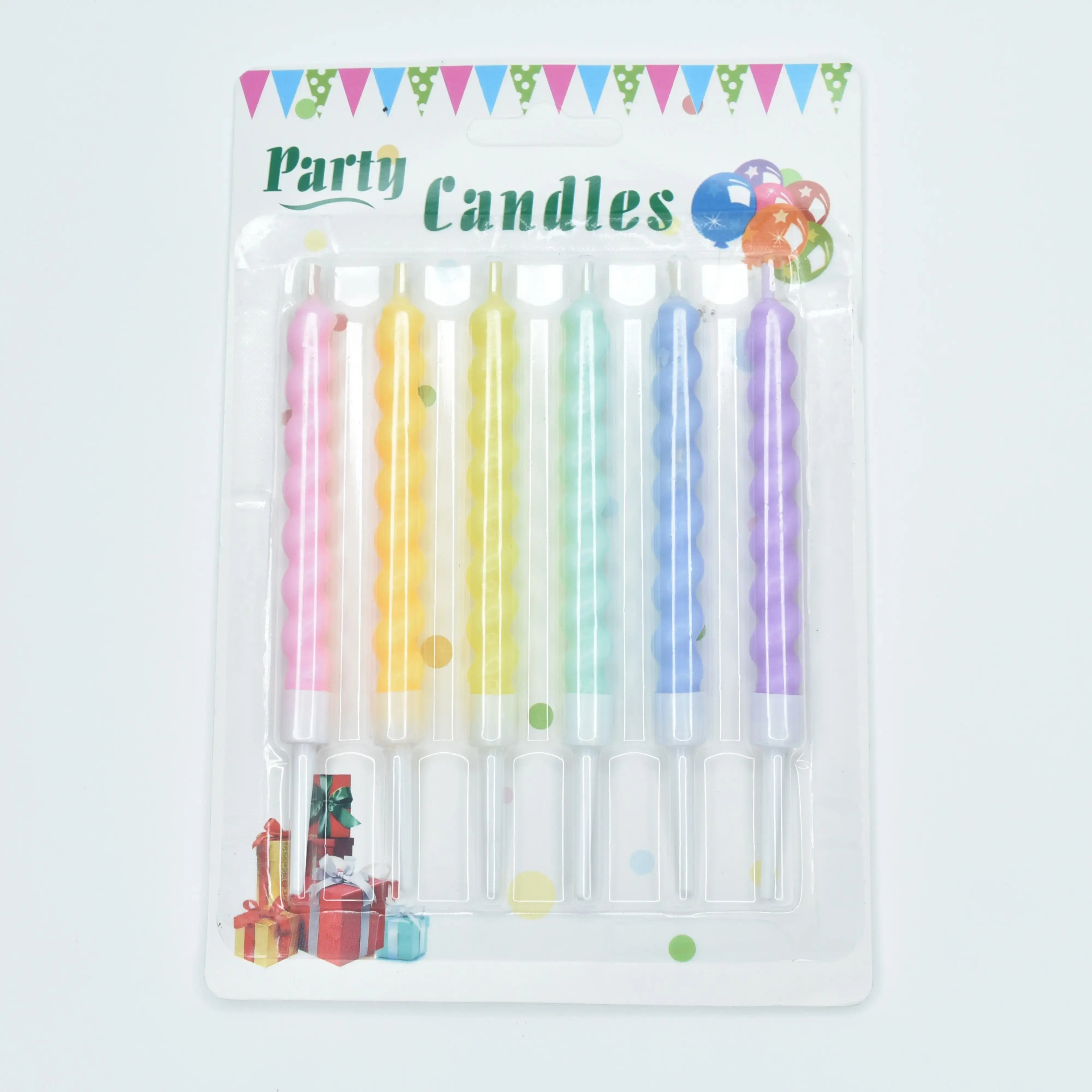 Spiral Birthday Cake Candles – Colorful Party Cake Topper | CD007