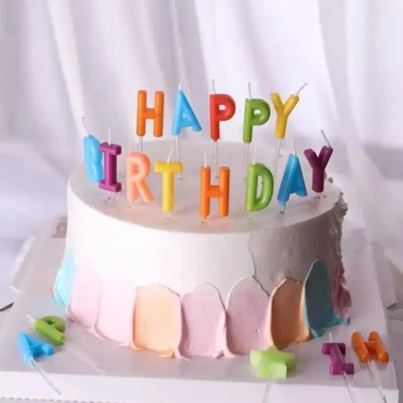 Colorful Alphabet Birthday Cake Candles – Fun Party Cake Topper Set | CD010
