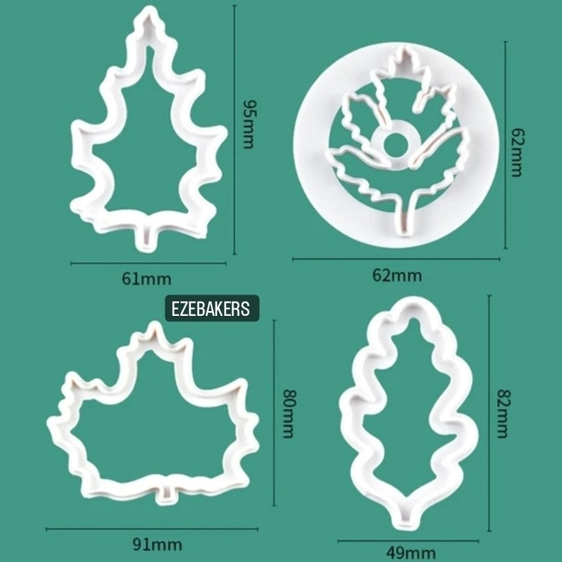 Autumn Leaf Fondant & Cookie Cutter – Baking Tool for Cake Decoration | CT091