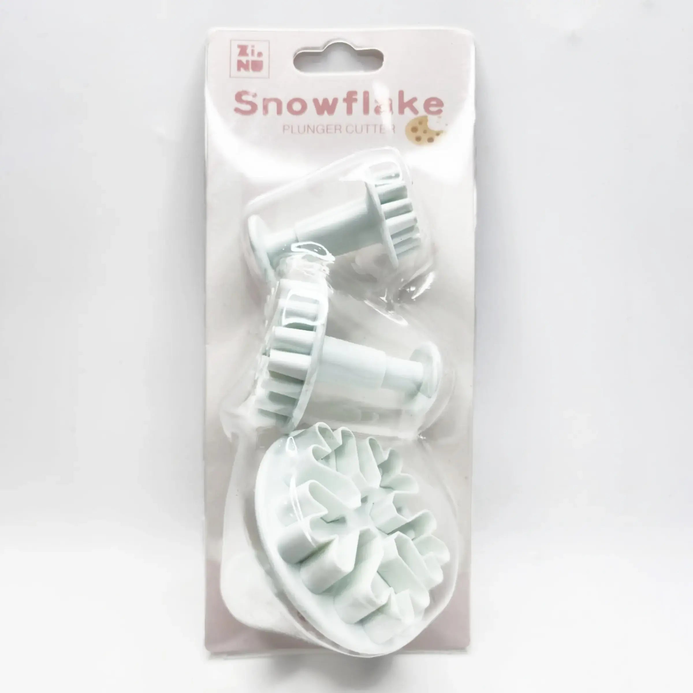 3-in-1 Snowflake Plunger Fondant & Cookie Cutter – Winter Baking Tool | CT145