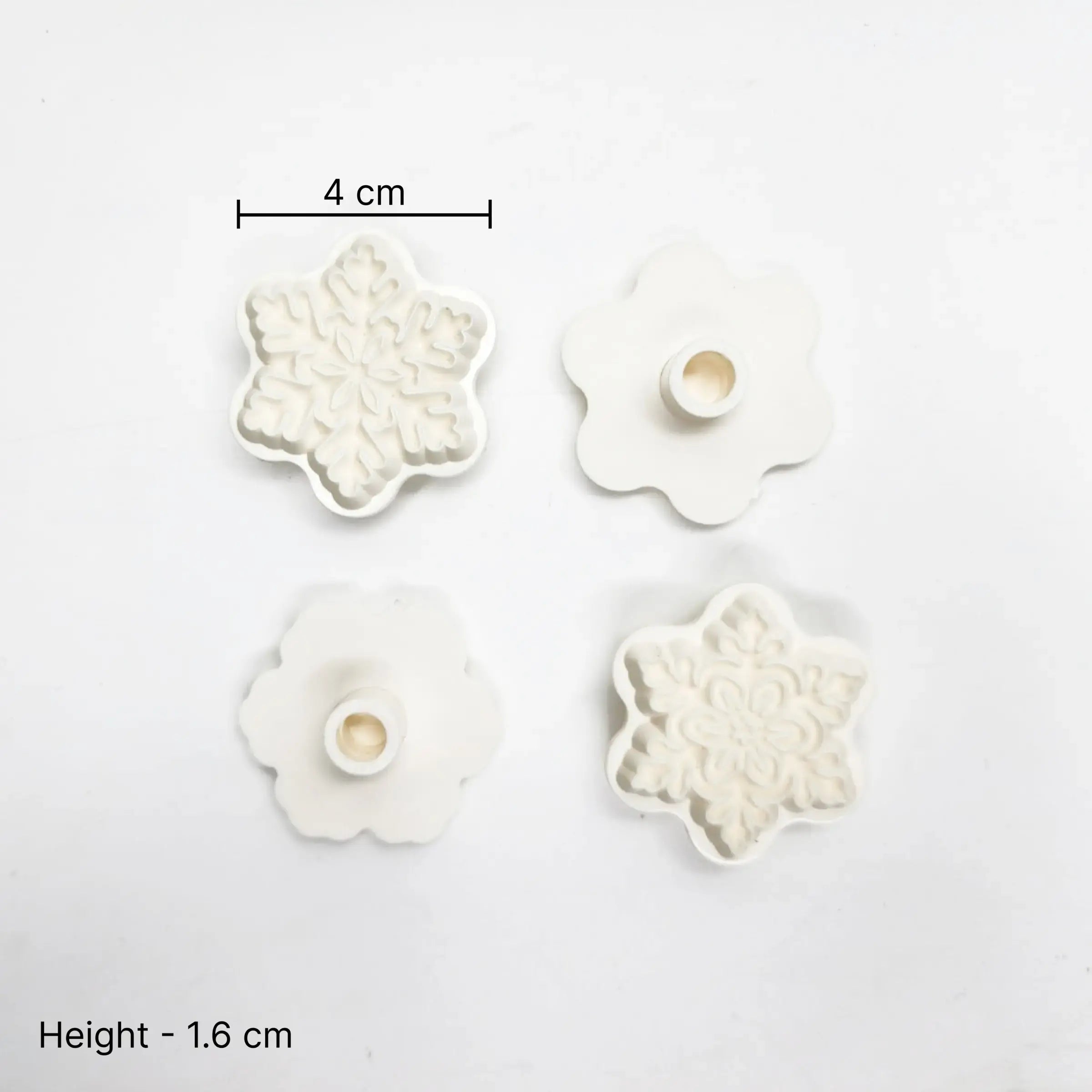 4-in-1 Snowflake Fondant & Cookie Cutter Set – Winter Baking Tools | CT147