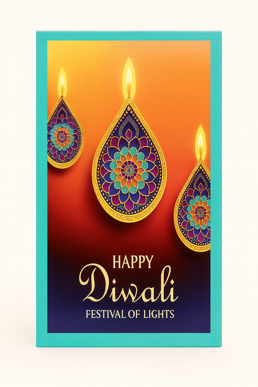 Diwali Bar Chocolate Gift Box 6×3 Inches – Festive Decorative Packaging | CB032 |
