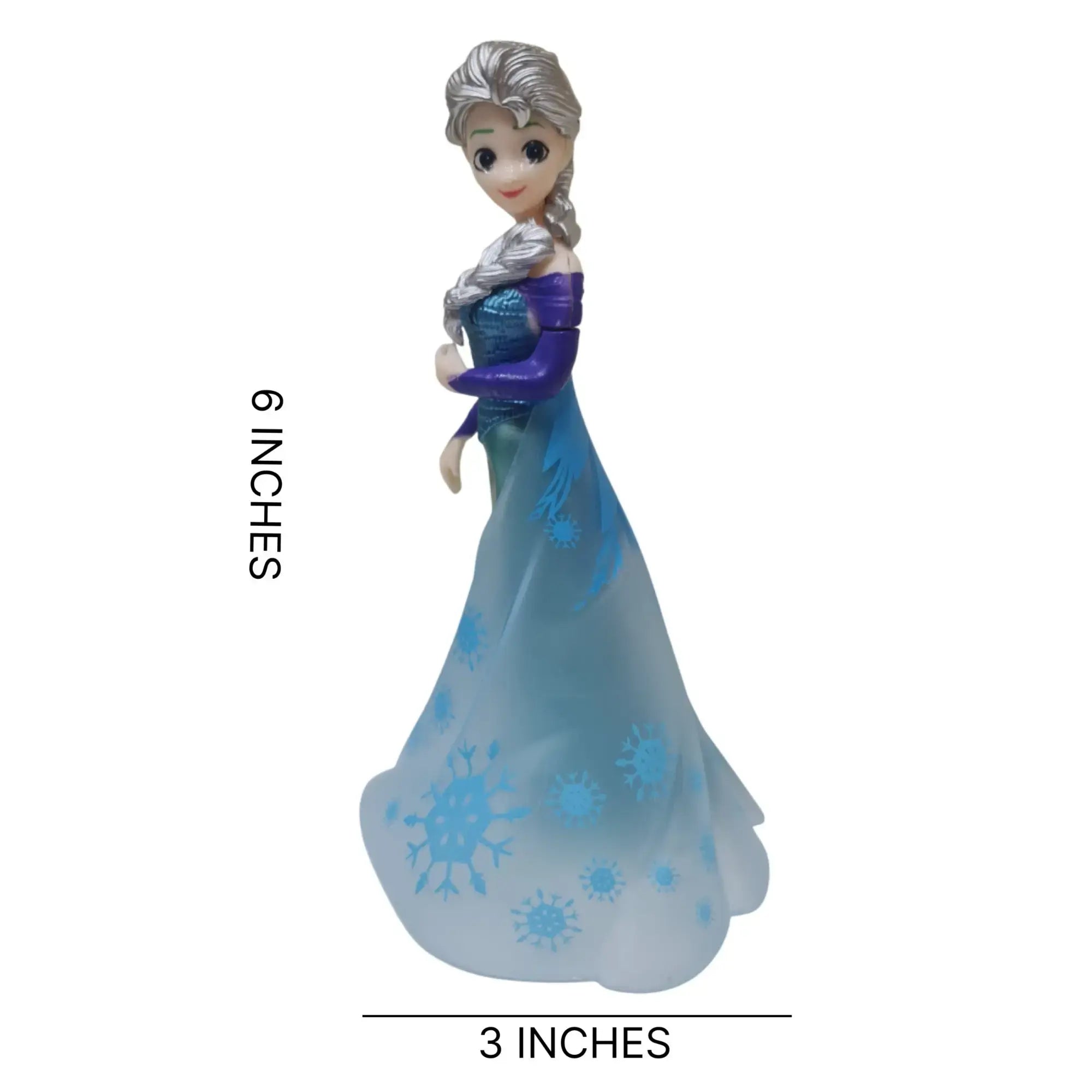 Elsa Cake Topper – Frozen Princess with Snowflake Gown | CTT042