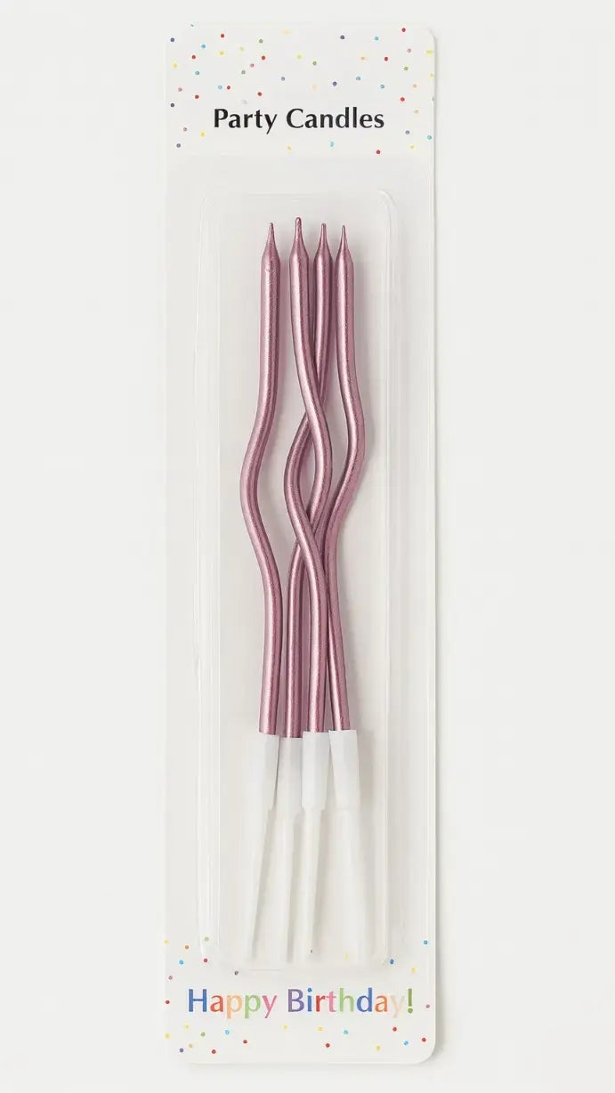 Multicolor Twisted Birthday Candles – Party Cake Decoration CD004