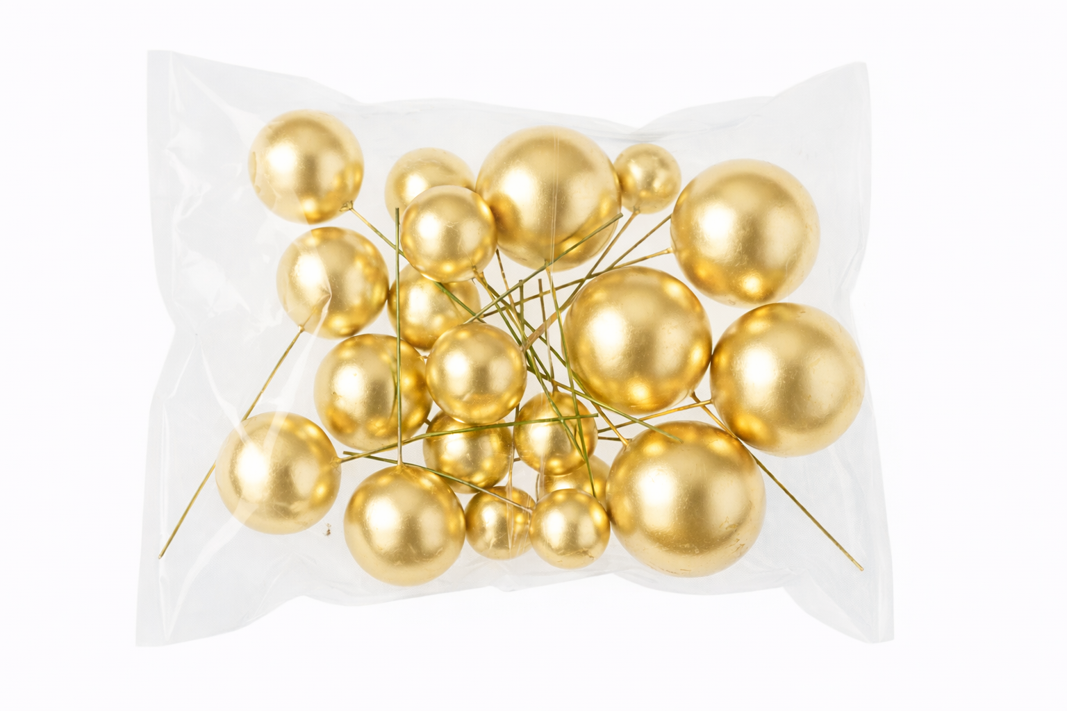 Shining Faux Ball Toppers for Cake Decoration TPR071