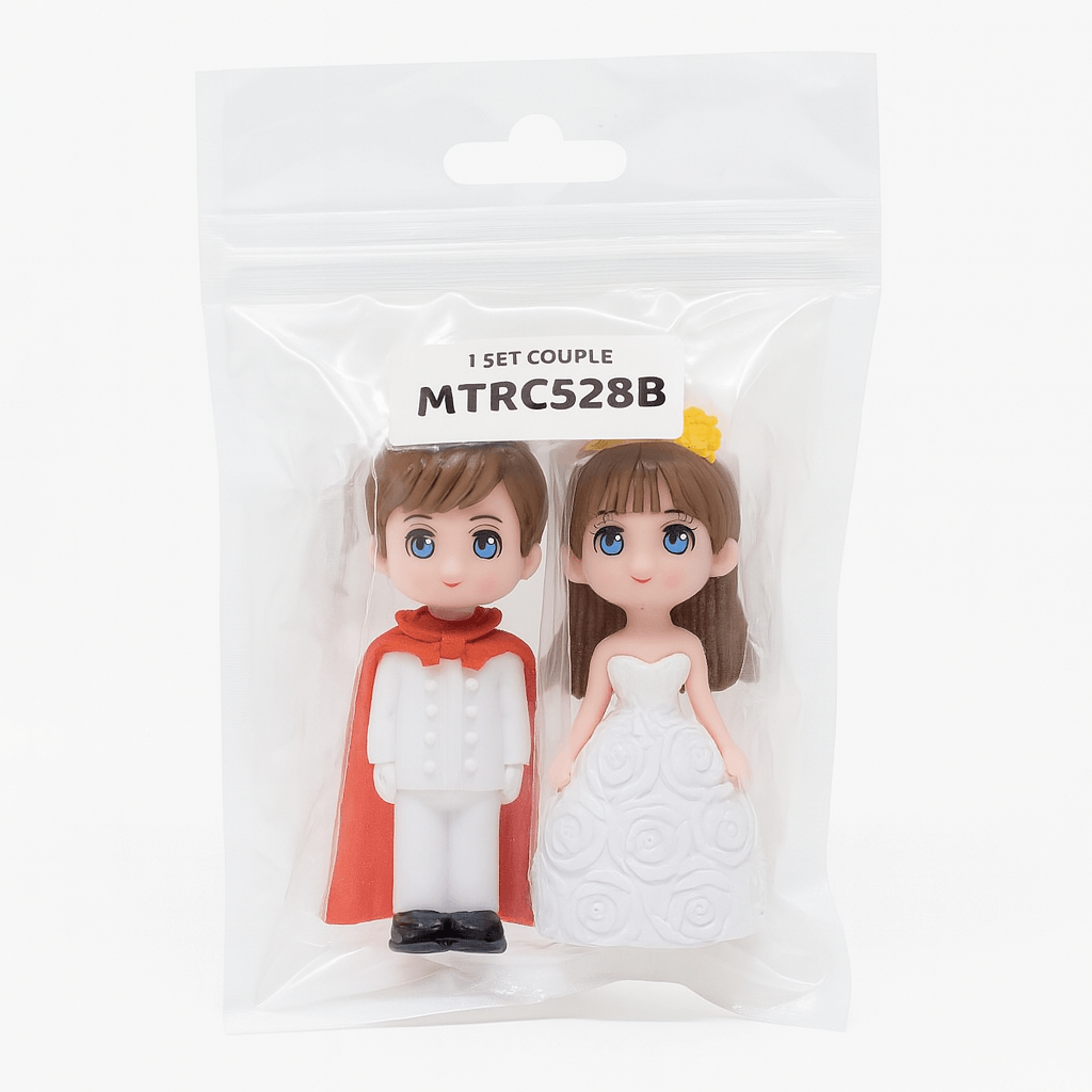 Royal Couple Miniature – Prince & Princess Figurine Miniature Set for Wedding Cakes | MTRC528B