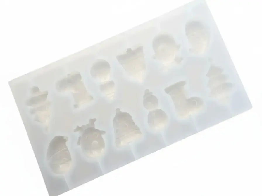 12-Cavity Christmas Tree Ornament Shapes Silicone Mold – Holiday Decor & Crafts | FM168
