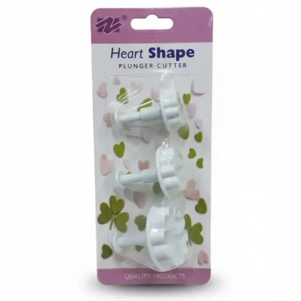 Flower Heart Shaped Plunger Cutter 3Pc Set CT061