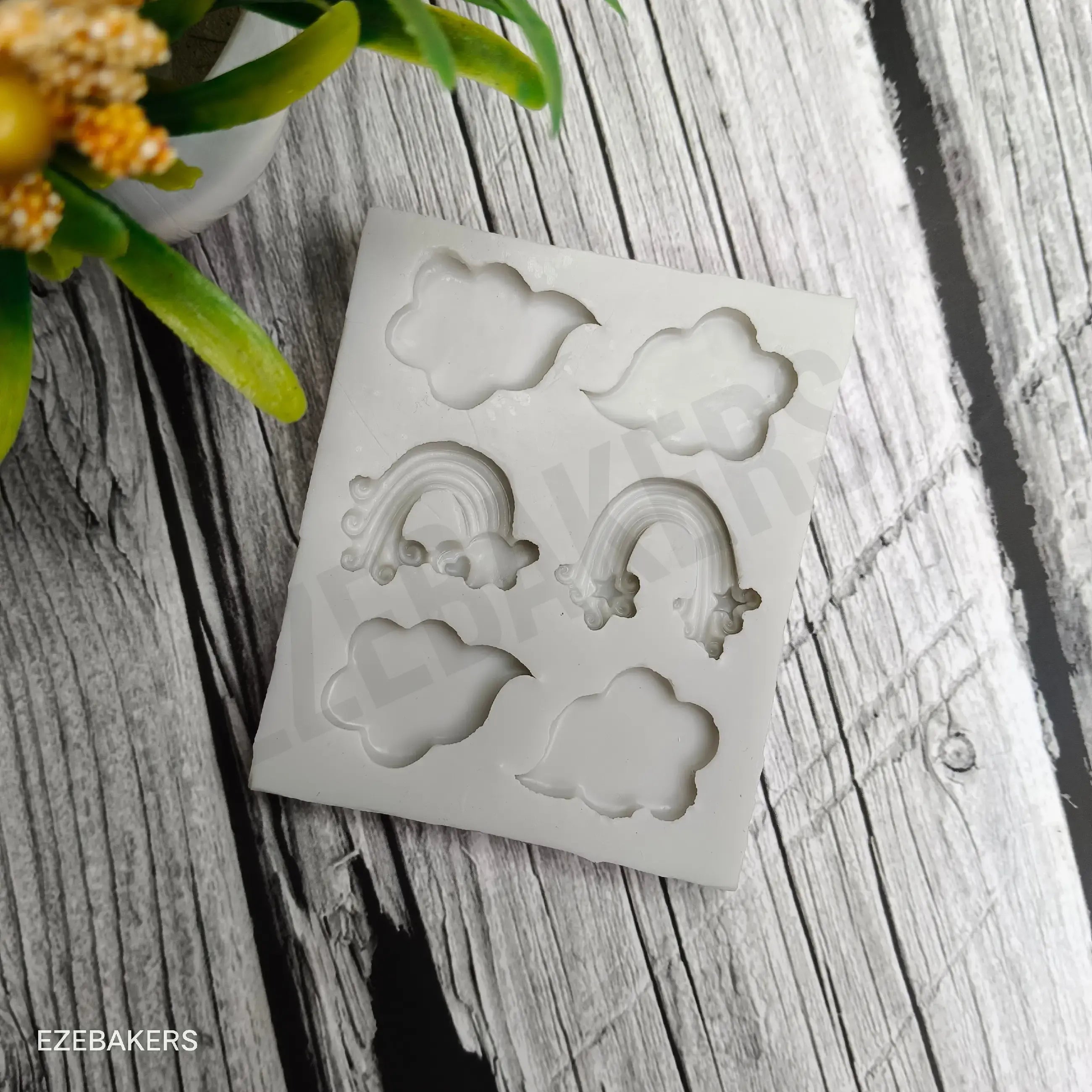 Cloud And Rainbow Fondant Mold FM116
