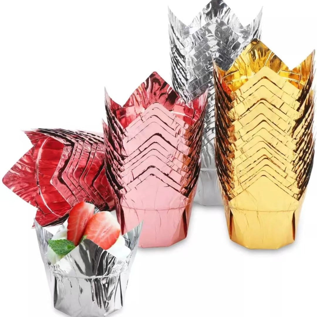 Tulip Baking Cups For Muffins and Cupcakes Pack of 50 CL015