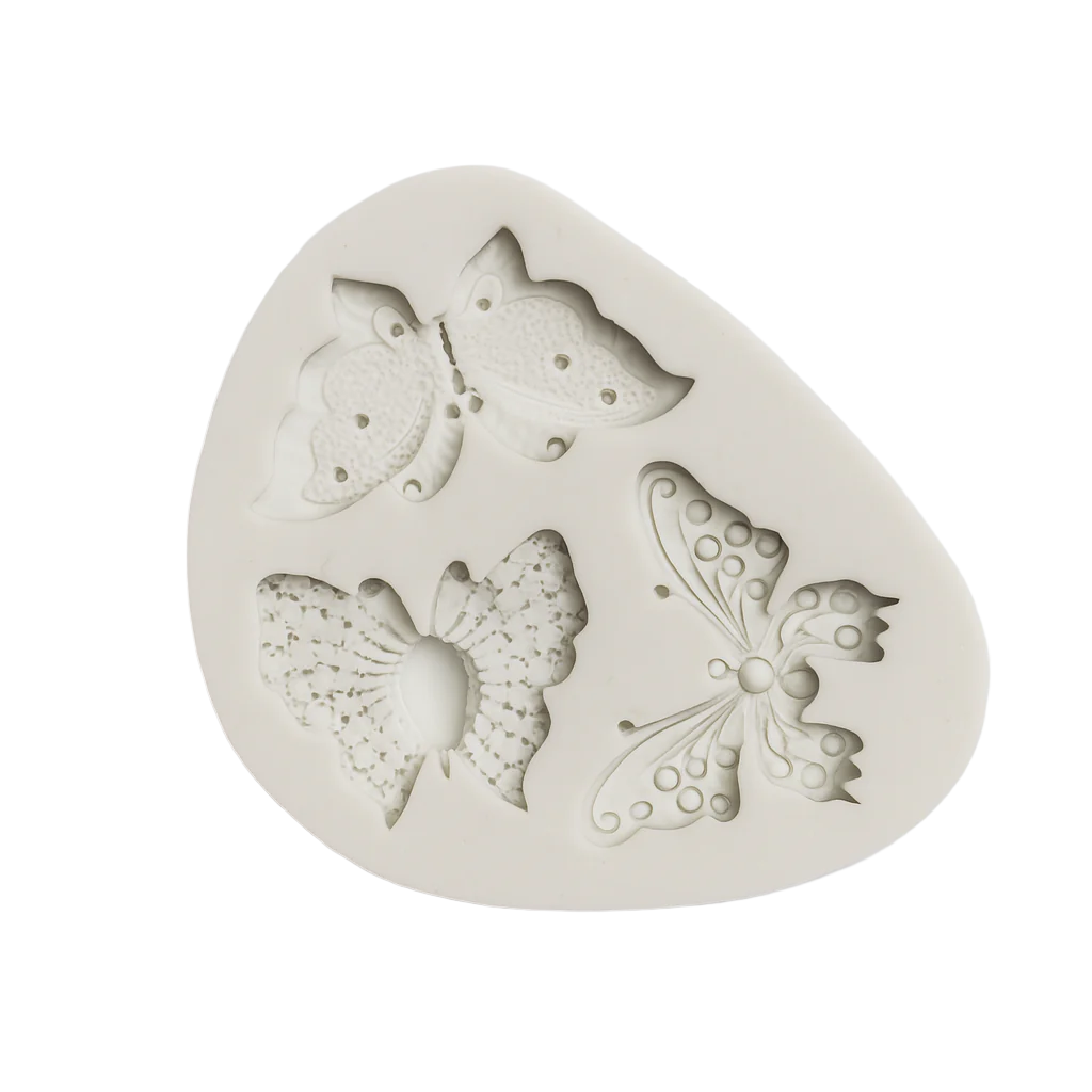 Butterfly-shaped Silicone Fondant mold on a White background