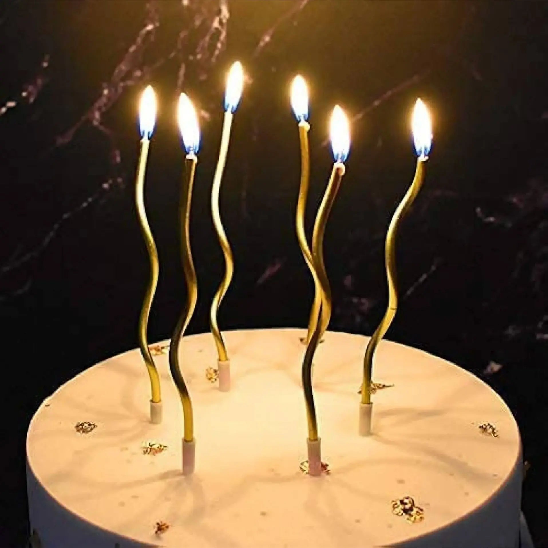 Twisted Happy Birthday Cake Candles – Colorful Party Cake Topper | CD004