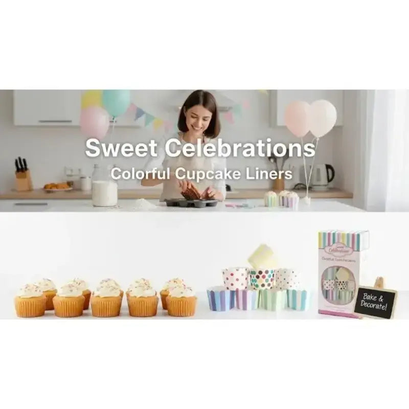 CL010B Multicolour Small Cupcake Liners (4.5x6cm) | (50 Pieces in 1 Packet)