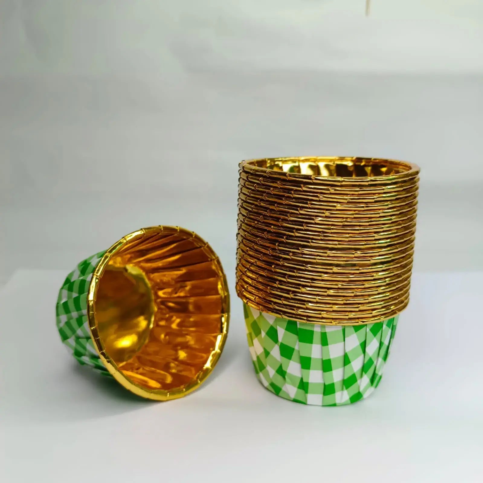 Golden Foil Coated Direct Bake-able Paper Muffin Cups - Purple (50 Pcs) CL030