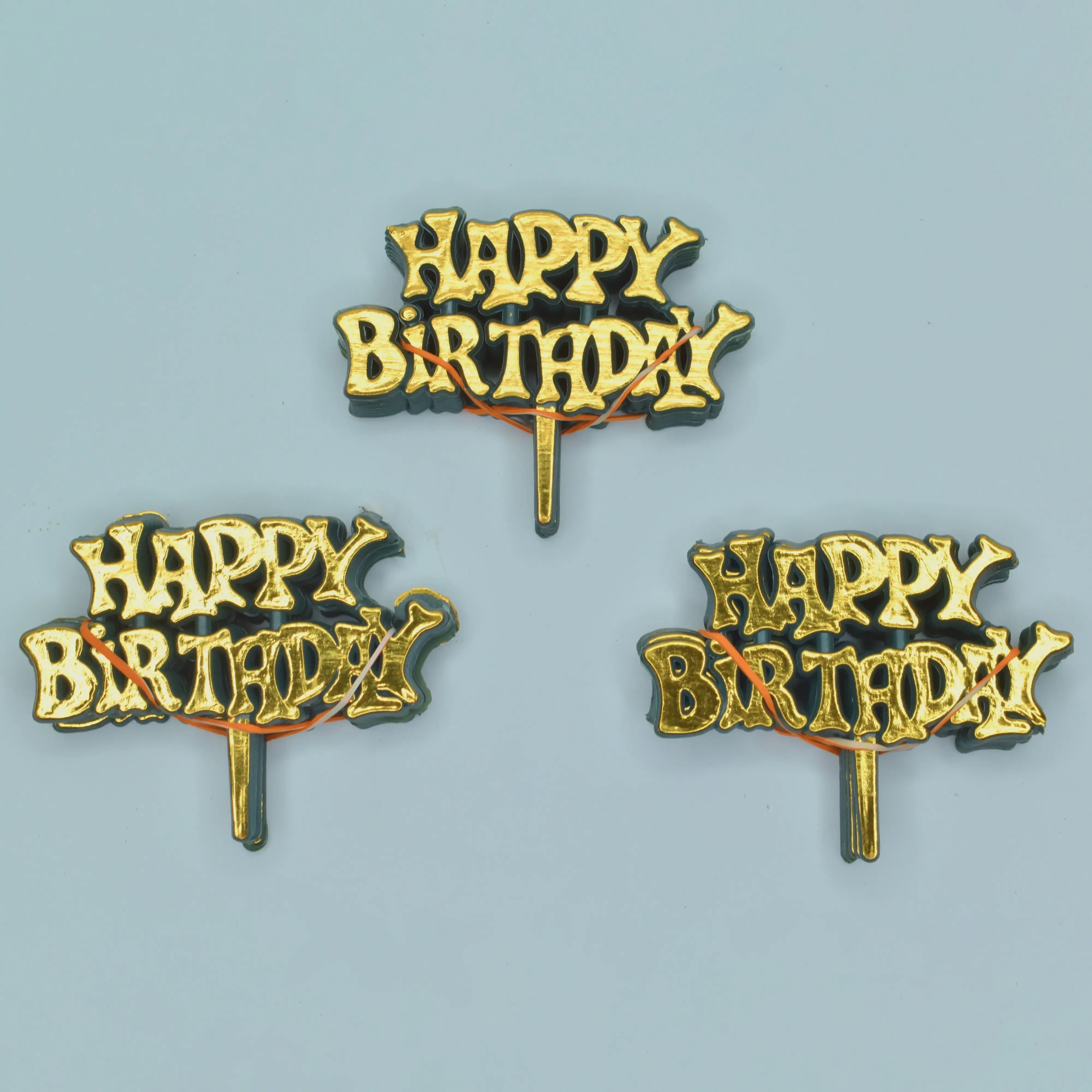 Happy Birthday Tags Golden  TPR028A