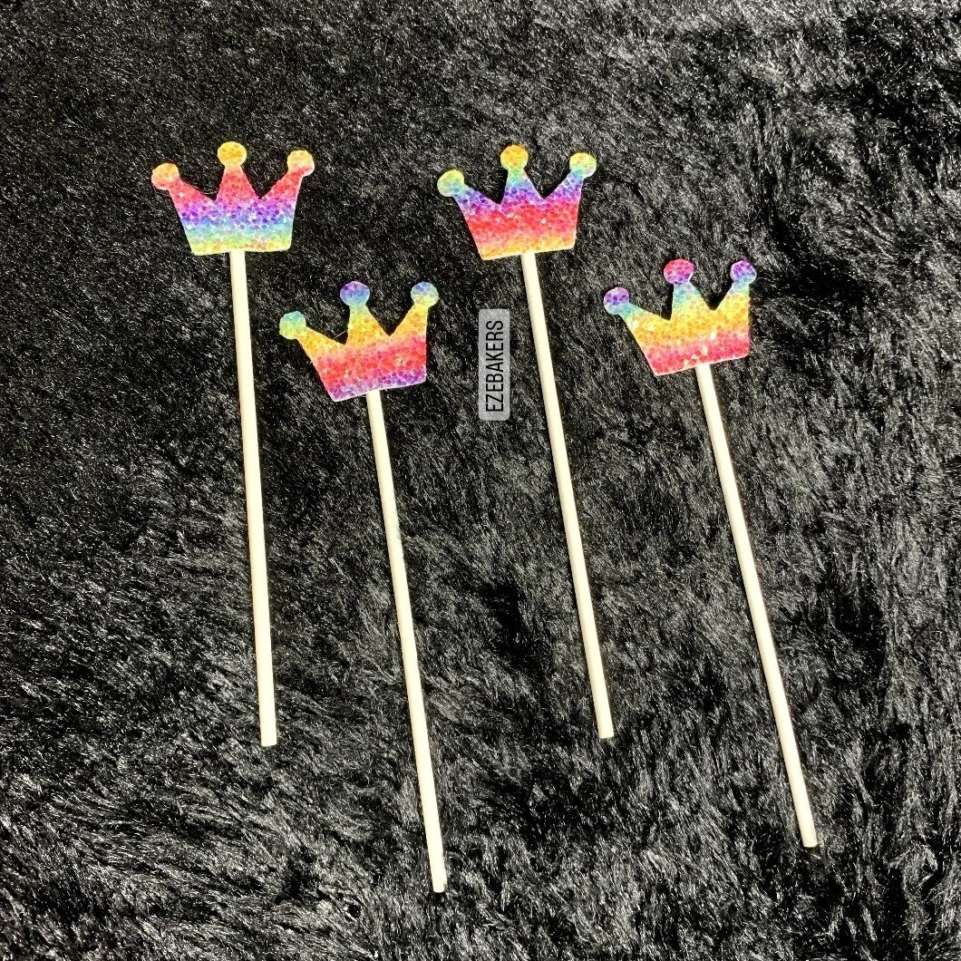 4 Piece Crown Cake Topper TPR088