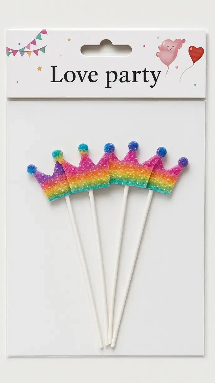 4 Piece Crown Cake Topper TPR088