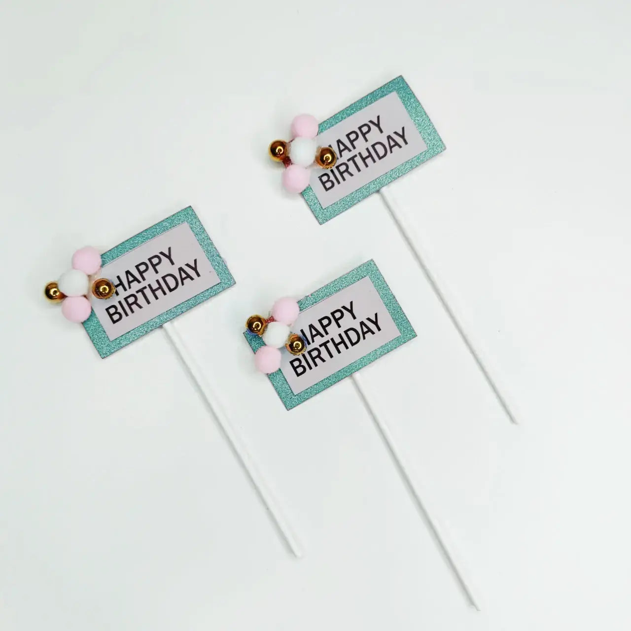 3 in 1 Blue Happy Birthday Topper (moq - 10 Pieces) TPR059