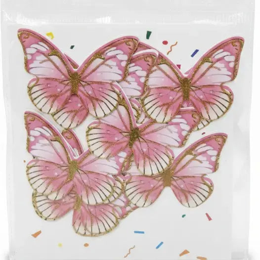 Cake Decoration: TPR233 3D Glitter Butterfly Toppers