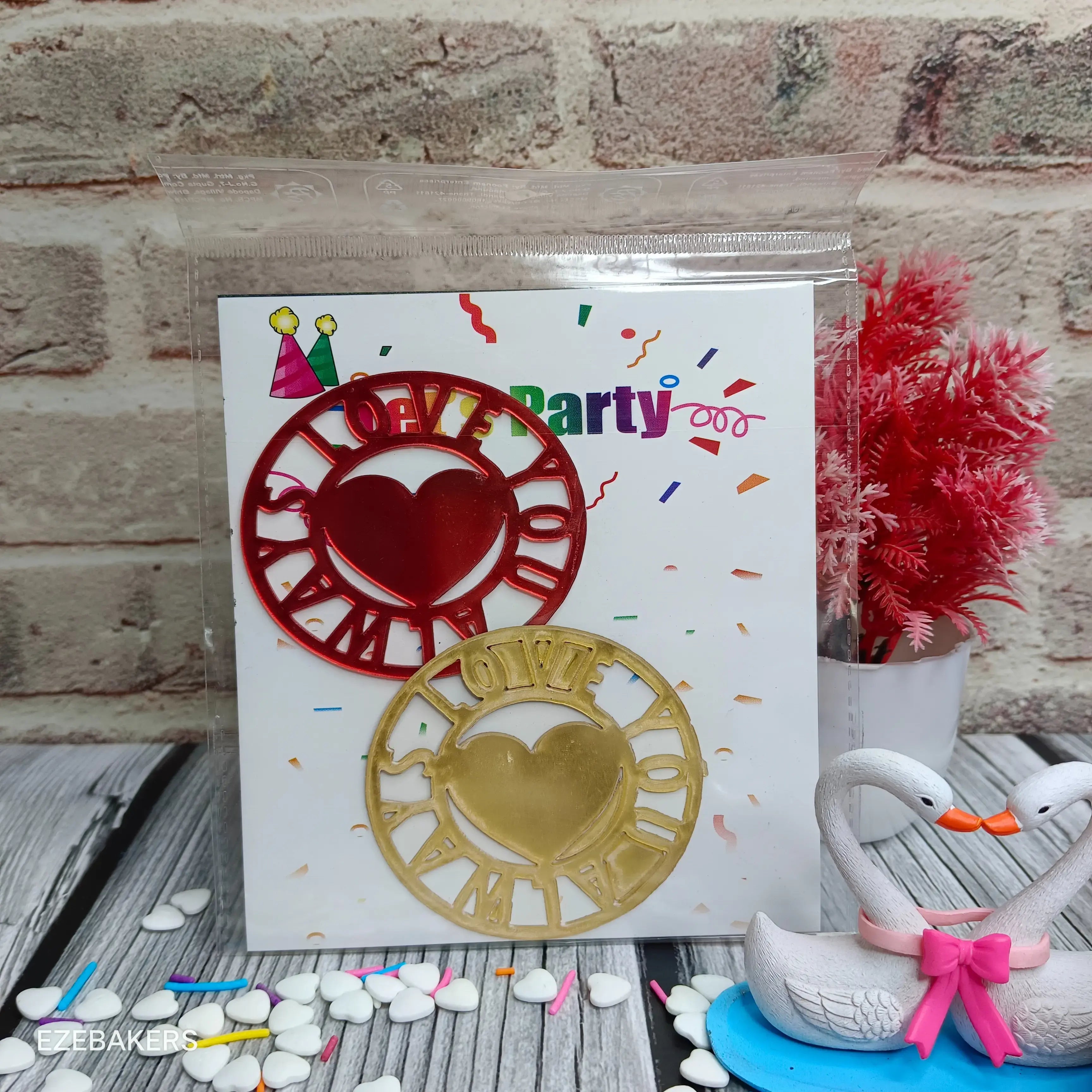 Acrylic Love You Always Cake Topper 2 Piece Set TPR228