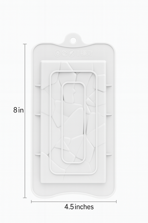 Silicone Geometric Breakable Bar Mold – Large Cracked Design | CM222