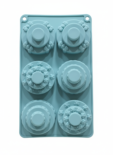 Silicone Mini Tiered Cake Mold – 6-Cavity Decorative Dessert Mold | CM206
