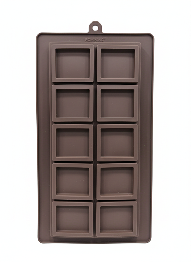 Silicone Square Block Chocolate Mold – 10-Cavity Deep Bar Mold | CM211