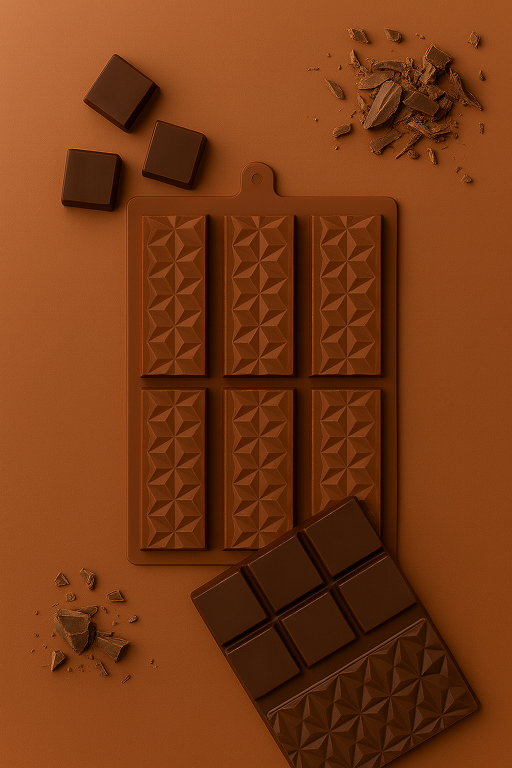 Silicone Geometric Chocolate Bar Mold – 6-Cavity Dessert Mold | CM208