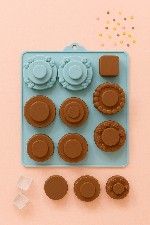 Silicone Mini Tiered Cake Mold – 6-Cavity Decorative Dessert Mold | CM206