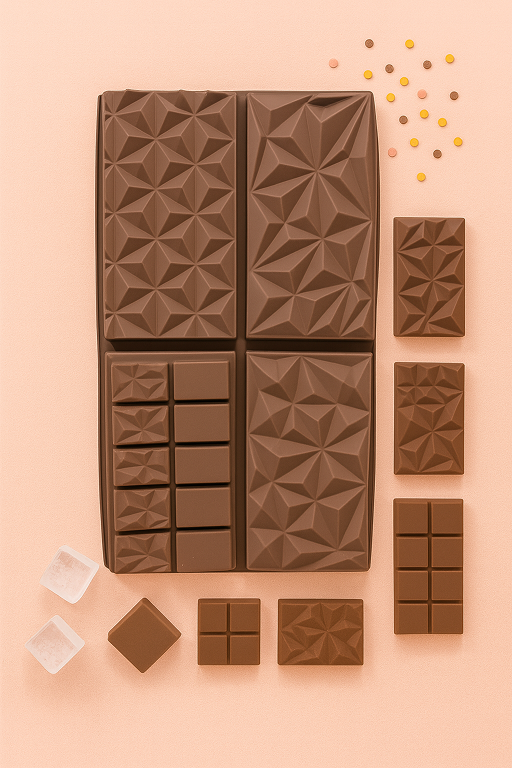 Silicone Mixed Chocolate Bar Mold – Geometric & Classic Block Bars | CM214