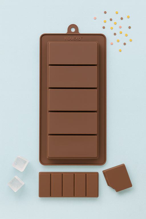 Silicone Large Block Chocolate Bar Mold – 5-Cavity Chunky Bar Mold | CM215